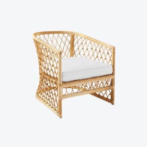 Wooden Sofa Chair With White Effect