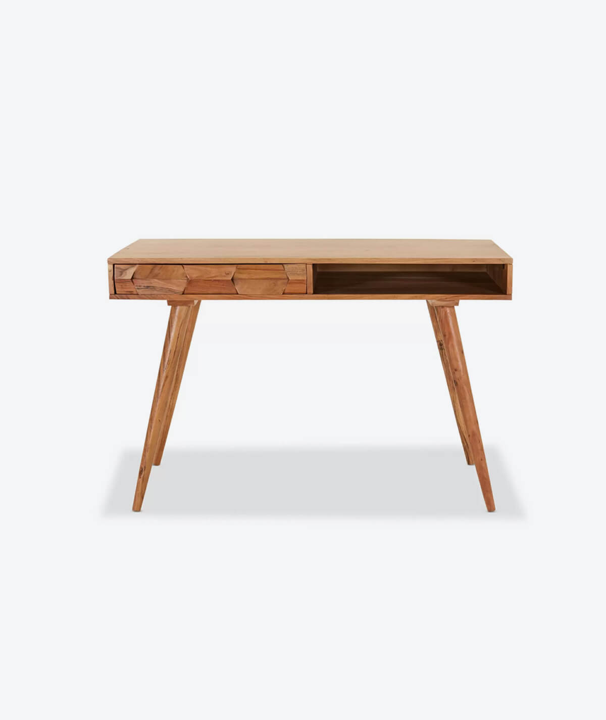 Dark Polish Wooden Square Dining Table
