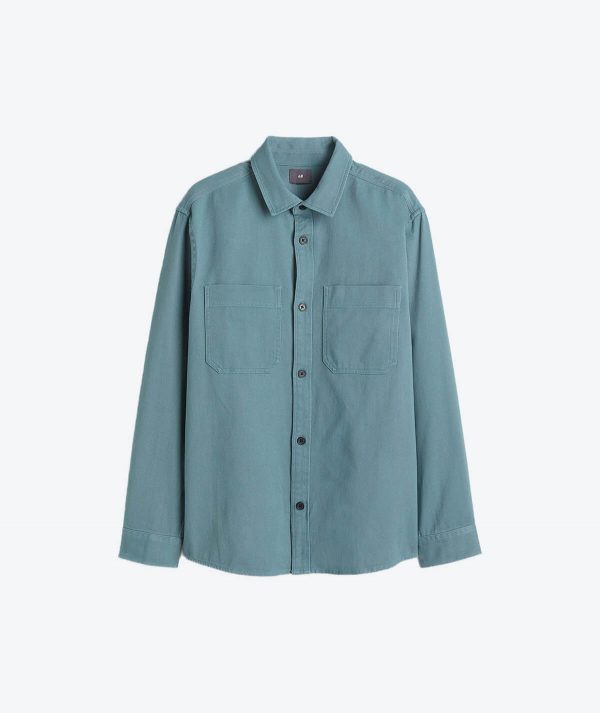 Solid Club Collar Casual Shirt - Image 2
